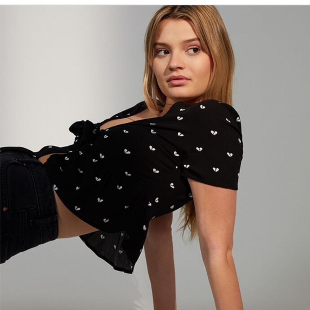 Pacsun Lottie Moss Tie Front Top